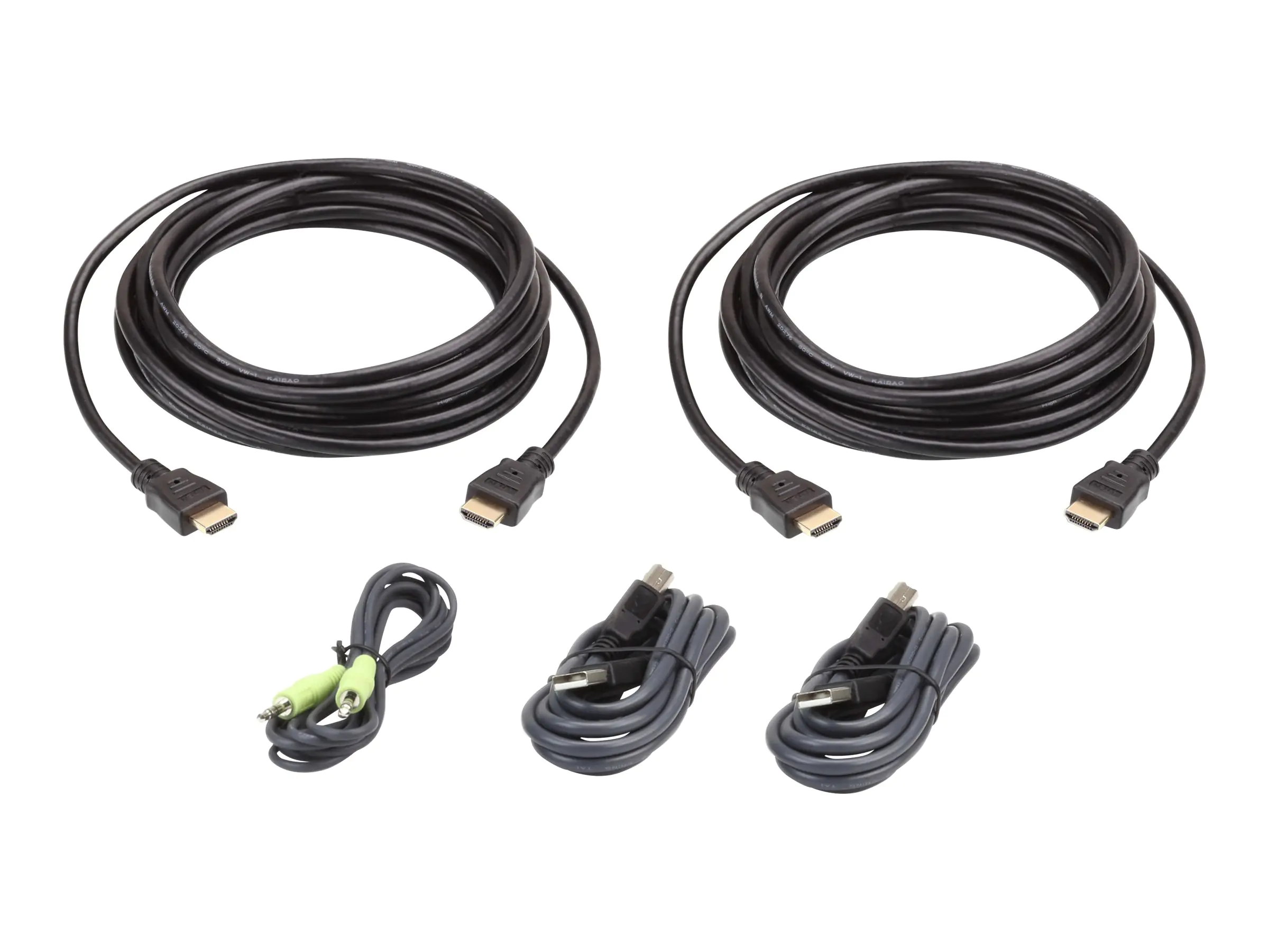 ATEN - Video-/Audio-/Datenkabel-Kit - TAA-konform - 3 m - für ATEN CS1142H, CS1142H4C, CS1144H, CS1144H4C, CS1148H
