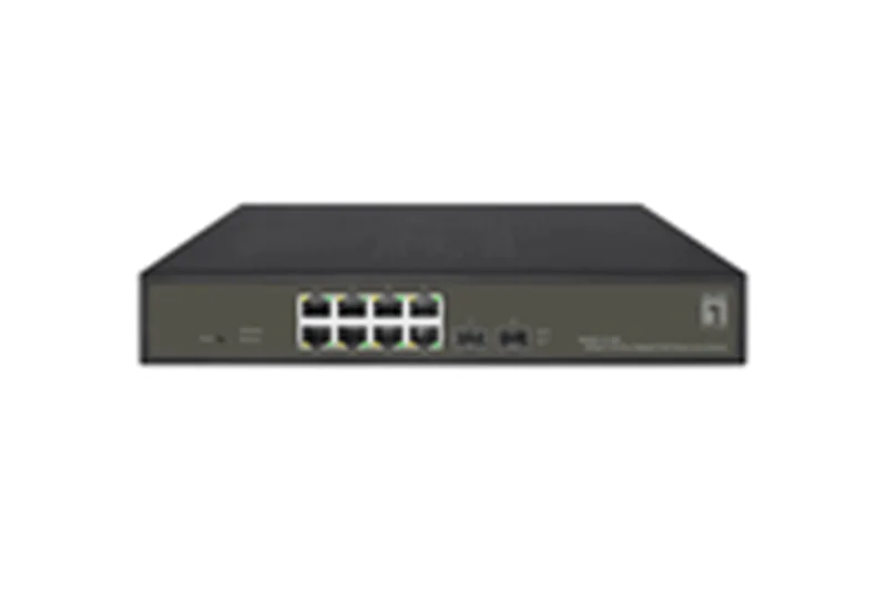 LevelOne Switch 8x GE GES-2110P 2xGSFP 19" 130W 8xPoE+ - Switch