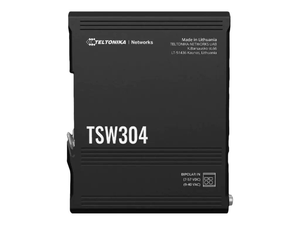 Teltonika TSW304 - Switch - 4 x 10/100/1000 - an DIN-Schiene montierbar - Passives PoE