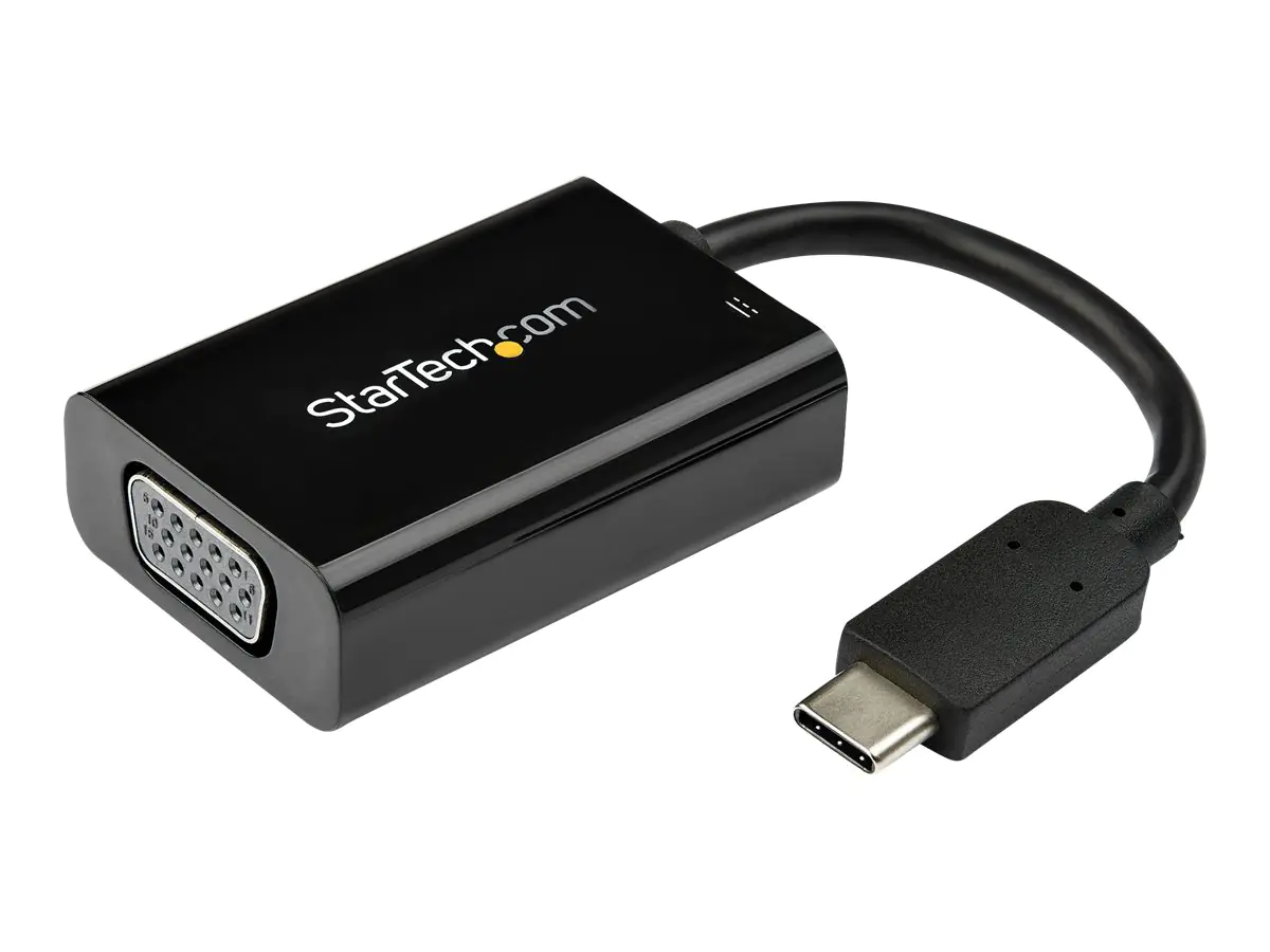 StarTech USB-C auf VGA Adapter mit USB Stromversorgung - USB Typ C zu VGA Konverter für Computer mit USB C - 2048x1280 - Externer Videoadapter - USB-C - VGA