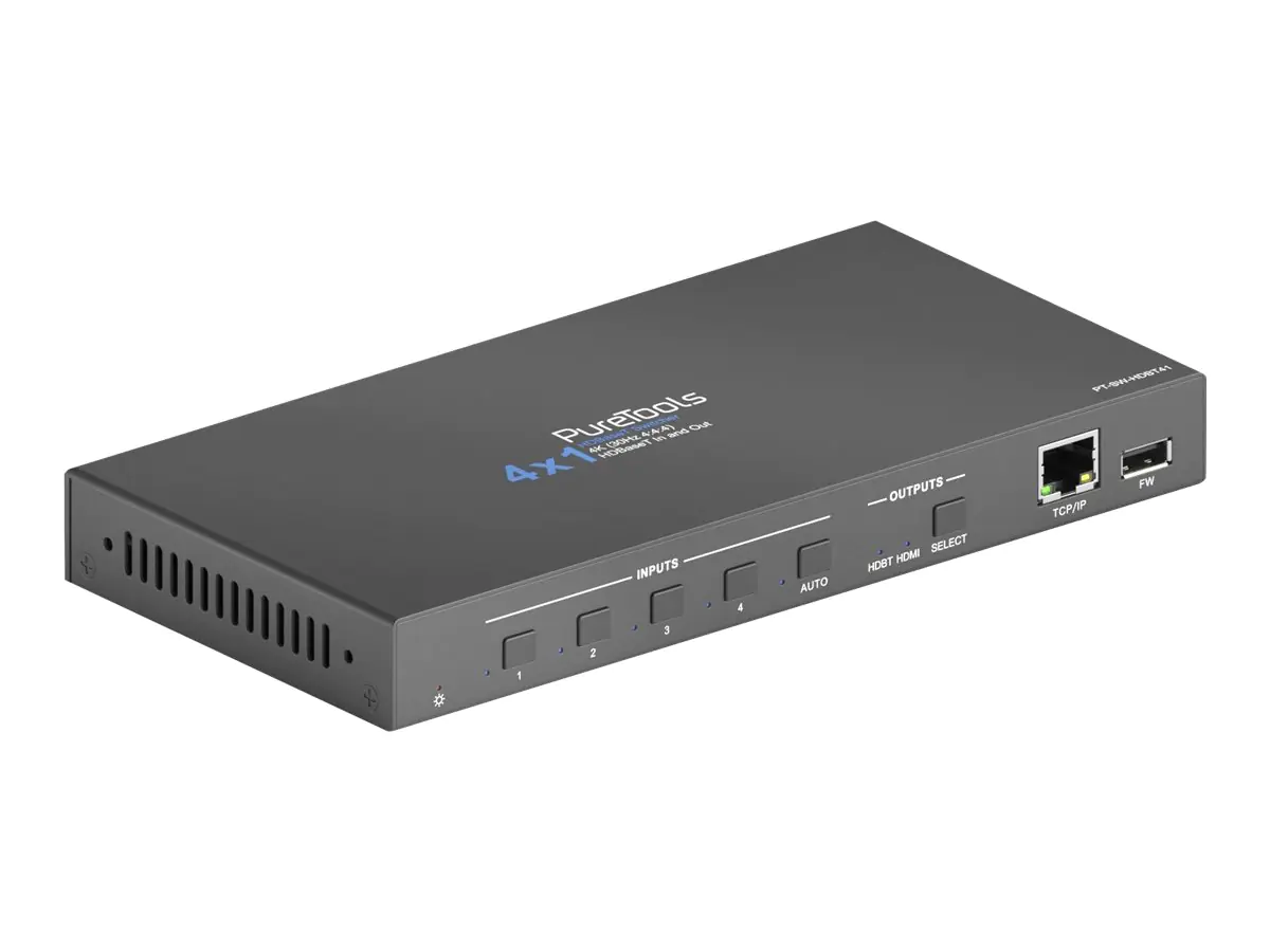 PureLink PureTools PT-SW-HDBT41 - 4x1 HDBaseT Switcher / Scaler / Converter HDBaseT auf HDMI