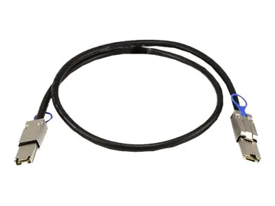 QNAP CAB-SAS05M-8088 - Externes SAS-Kabel - 4x Shielded Mini MultiLane SAS (SFF-8088), 26-polig (M) zu 4x Shielded Mini MultiLane SAS (SFF-8088), 26-polig (M) - 50 cm - Schwarz