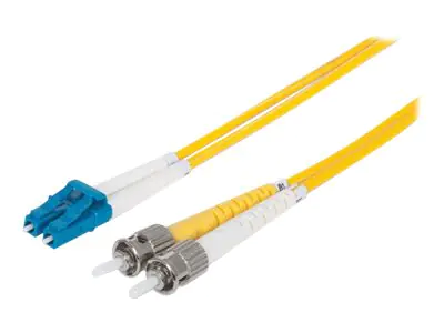 Intellinet Fibre Optic Patch Cable, OS2, LC/ST, 2m, Yellow, Duplex, Single-Mode, 9/125 Âµm, LSZH, Fiber, Lifetime Warranty, Polybag - Patch-Kabel - ST Einzelmodus (M) bis LC Single-Modus (M) - 2 m - Glasfaser - Duplex - 9/125 Mikrometer - OS2 - halogenfre