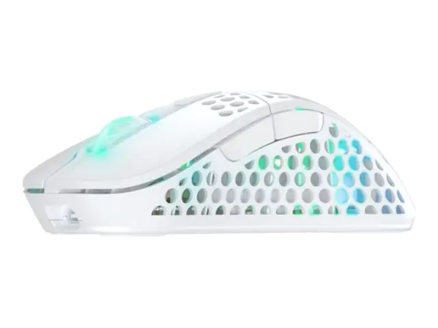 Xtrfy M4 RGB - Maus - optisch - kabellos - 2.4 GHz - kabelloser Empfänger (USB) - weiß
