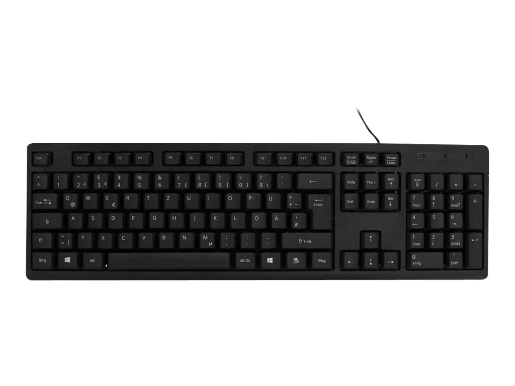 Inter-Tech K-118 - Tastatur - USB - QWERTY - retail - Schwarz - 88884095