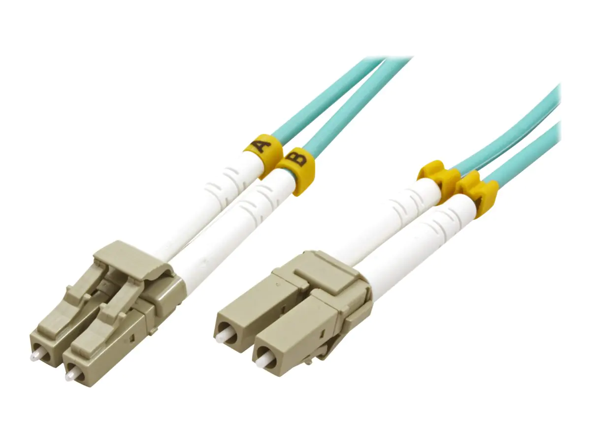 VALUE - Patch-Kabel - LC Multi-Mode (M) zu LC Multi-Mode (M) - 0.5 m - Glasfaser - Duplex - 50/125 Mikrometer - OM3 - Türkis