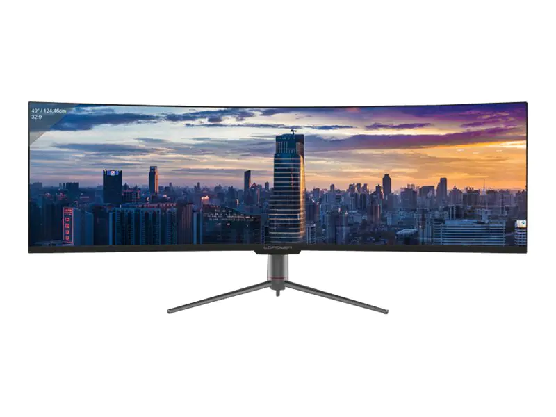 LC Power - QLED-Monitor - gebogen - 124.46 cm (49") - 5120 x 1440 Dual Quad HD @ 120 Hz - VA - 400 cd/m² - 3000:1 - 6 ms - 2xHDMI, 2xDisplayPort - Anthracite Black