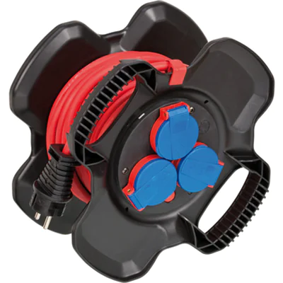 Brennenstuhl 1169717100, 10 m, 3 AC-Ausgänge, Outdoor, IP44, Kunststoff, Kautschuk, Schwarz, Rot