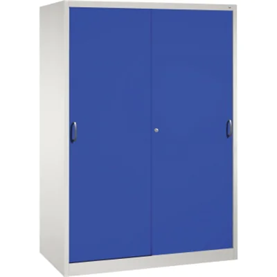 C P Stahlschrank 2169-00 S10100 lichtgrau enzianblau 4 Fachböden 160.0 x 60.0 195.0 216900S10100