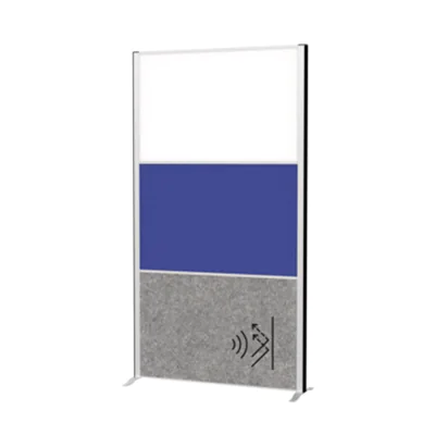 MAUL Stellwand MAULconnecto 100 x 182 cm (B x H) Zweibeinstativ Stahl, Textil, 100 % PES-Fasern weiß, blau, dunkelgrau