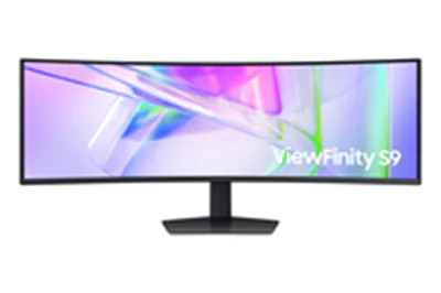 Samsung ViewFinity S9 S49C950UAU - S95UC Series - LED-Monitor - gebogen - 124.5 cm (49") - 5120 x 1440 Dual Quad HD @ 120 Hz - VA - 350 cd/m² - 3000:1 - DisplayHDR 400 - 5 ms - 2xHDMI, DisplayPort, USB-C - Lautsprecher - Schwarz