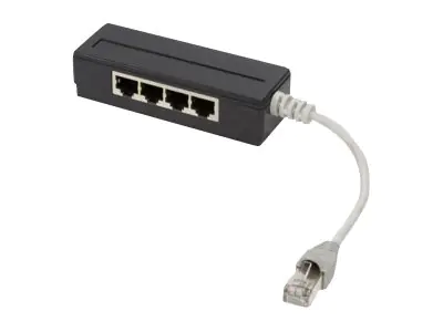 LogiLink - Netzwerk-Splitter - RJ-45 (W) zu RJ-45 (M) - 15 cm - abgeschirmt - Schwarz
