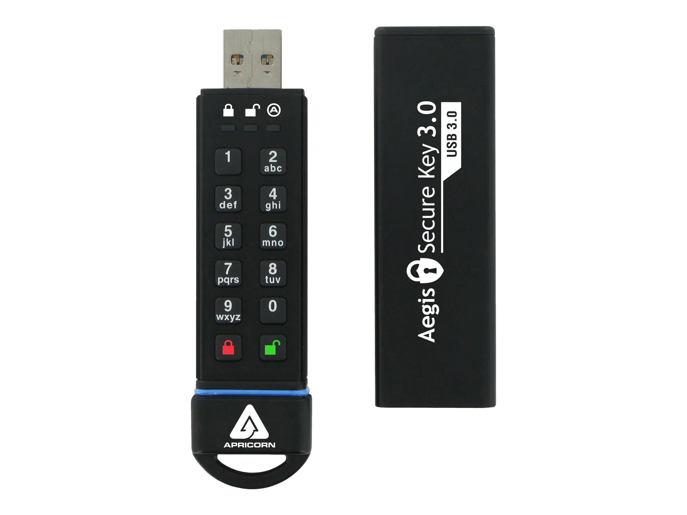 Apricorn Aegis Secure Key 3.0 - USB-Flash-Laufwerk - verschlüsselt - 240 GB - USB 3.0