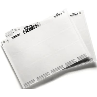 DURABLE Einsteckschild Label Refill 200 x 40 mm (B x H) Karton weiß 60 Schilder