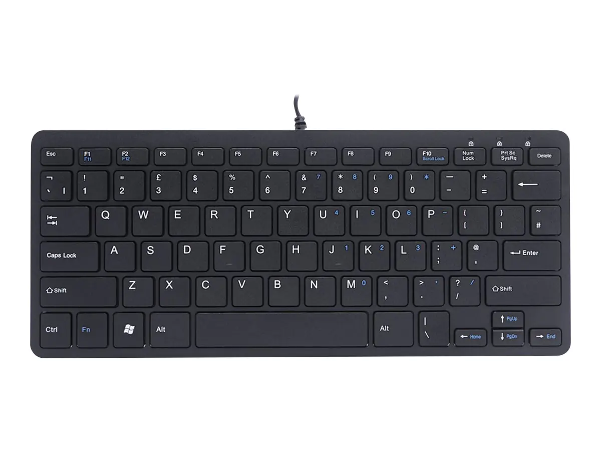 R-Go Compact Tastatur, QWERTY (UK), weiß, drahtgebundenen - Tastatur - USB - QWERTY - GB - Schwarz