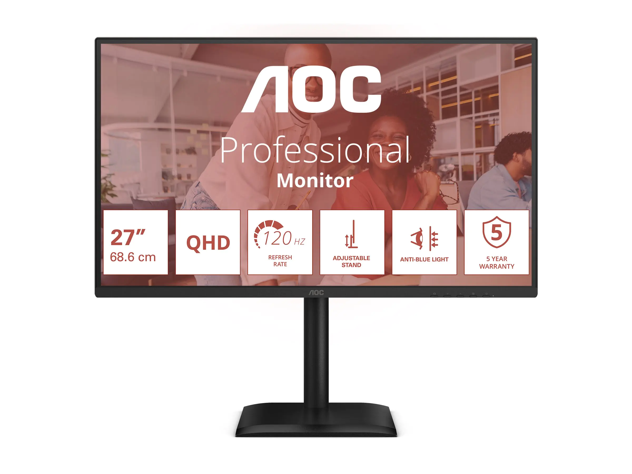 AOC Q27E4U - LED-Monitor - 68.6 cm (27") - 2560 x 1440 QHD @ 120 Hz