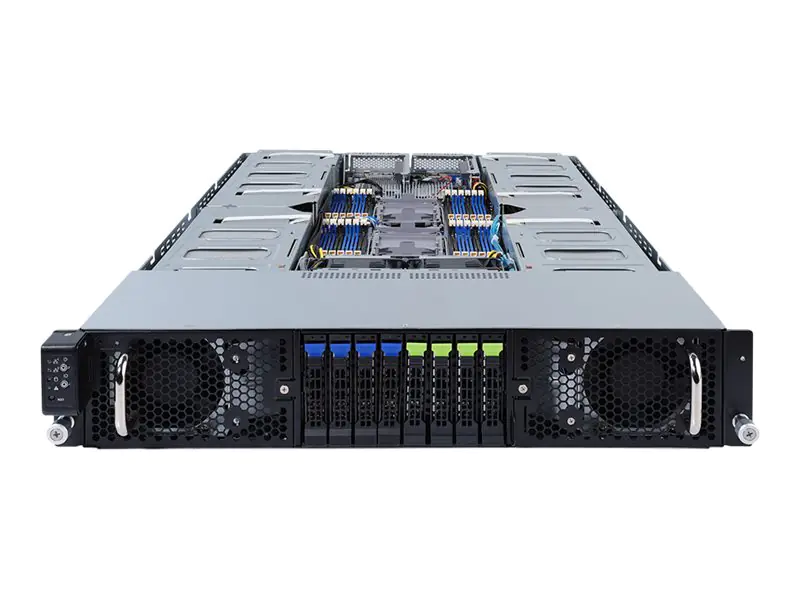 Gigabyte G292-280 (rev. 100) - Server - Rack-Montage - 2U - zweiweg - keine CPU - RAM 0 GB - SATA - Hot-Swap 6.4 cm (2.5") Schacht/Schächte - keine HDD - AST2600 - 10 GigE - kein Betriebssystem - Monitor: keiner