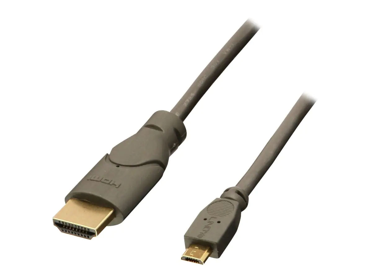Lindy HDMI to MHL Cable - Video- / Audiokabel - Micro-USB Typ B männlich zu HDMI männlich - 50 cm - abgeschirmt - Anthrazit