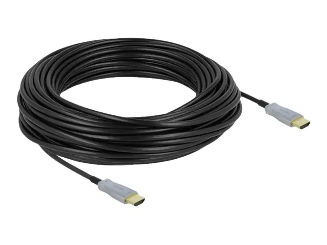 Delock High Speed - HDMI-Kabel - HDMI männlich zu HDMI männlich - 25 m - Glasfaser - Schwarz - 4K