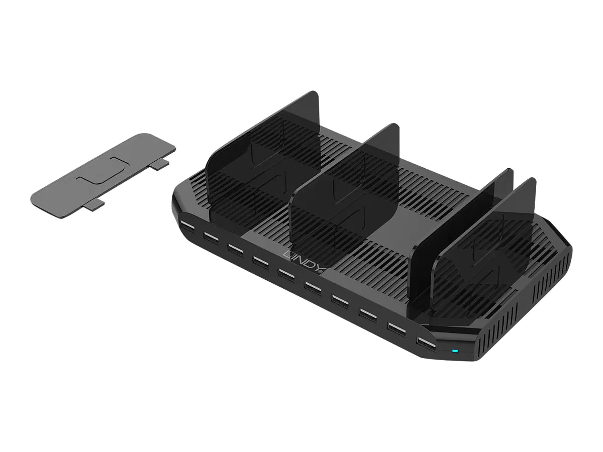 Lindy - Netzteil - 2.4 A - 10 Ausgabeanschlussstellen (USB) - Australien, Großbritannien und Nordirland, Vereinigte Staaten, Europa
