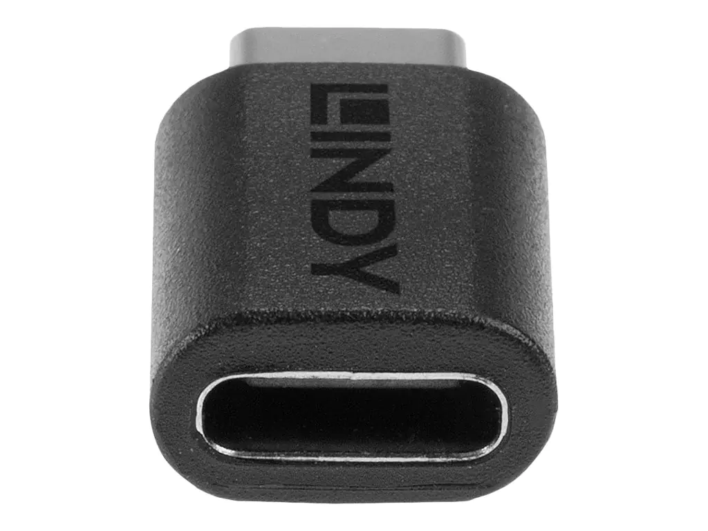 Lindy - USB-Adapter - 24 pin USB-C (W) zu 24 pin USB-C (M) - USB 3.2 Gen 2 - Schwarz