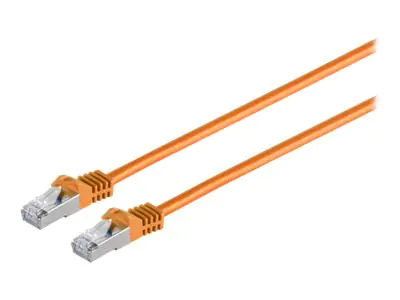exertis Connect - Patch-Kabel - RJ-45 (M) zu RJ-45 (M) - 10 m - SFTP, PiMF - CAT 6a - halogenfrei - orange