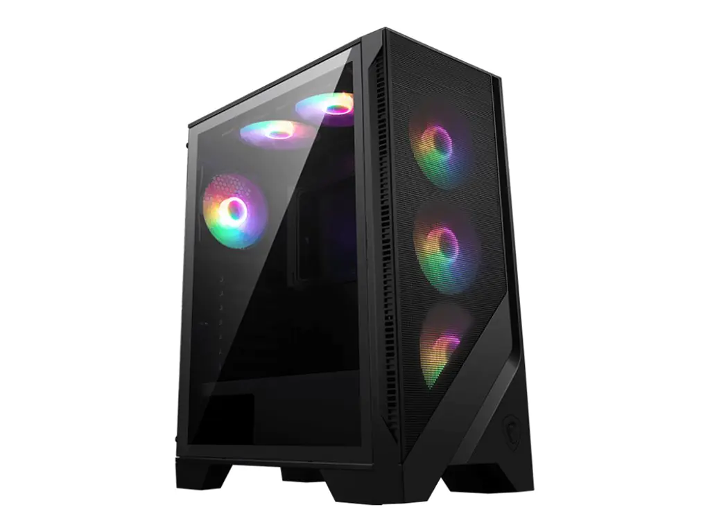 MSI MAG FORGE 120A AIRFLOW - Mid tower - ATX - Seitenteil mit Fenster (gehärtetes Glas) - keine Spannungsversorgung (ATX) - USB/Audio