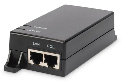 DIGITUS Gigabit Ethernet PoE Injektor, 802.3af, 15.4 W DN-95102-1