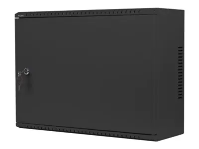 Lanberg WAF1 Series - Schrank Netzwerkschrank - 540 x 200, flaches Profil, montiert - geeignet für Wandmontage - Schwarz, RAL 9004 - 4U - 48.3 cm (19") WAF1-5203-04-00B