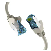 EFB-Elektronik - Patch-Kabel - RJ-45 (M) zu RJ-45 (M) - 5 m - 6 mm - S/FTP, PiMF - CAT 7 (Kabel) / CAT 6a (Anschlüsse) - geschirmt, halogenfrei, geformt, verseilt, Knickschutzmanschette, 10 Gigabit Ethernet, Steckerbelegung 1:1 - Grau