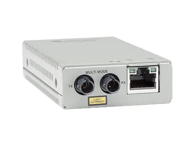 Allied Telesis AT MMC200LX/ST - Medienkonverter - 100Mb LAN - 10Base-T, 100Base-TX, 100Base-LX - RJ-45 / ST Einzelmodus - bis zu 15 km - 1310 nm - TAA-konform