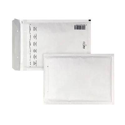 AIRPRO Luftpolstertasche W/14 mit Haftklebung, Lochung für Klammer Kraftpapier weiß 100 St./Pack.