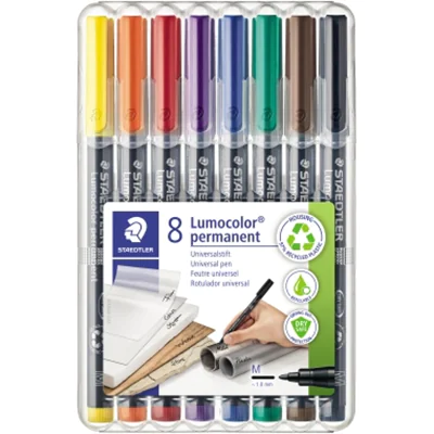 STAEDTLER Folienstift Lumocolor 317 WP8 1mm sortiert 8 St./Pack.