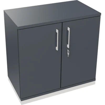 Flügeltürenschrank 2OH B800xT442xH781 ws/Lavagrau