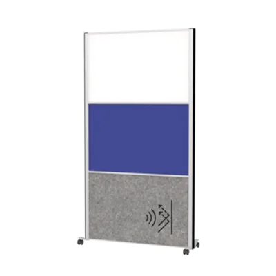 MAUL Stellwand MAULconnecto 100 x 182 cm (B x H) Zweibeinstativ Stahl, Textil, 100 % PES-Fasern weiß, blau, dunkelgrau