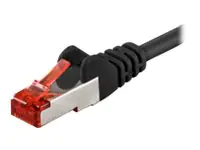 goobay - Patch-Kabel - RJ-45 (M) zu RJ-45 (M) - 7.5 m - SFTP, PiMF - CAT 6 - halogenfrei, geformt - Schwarz