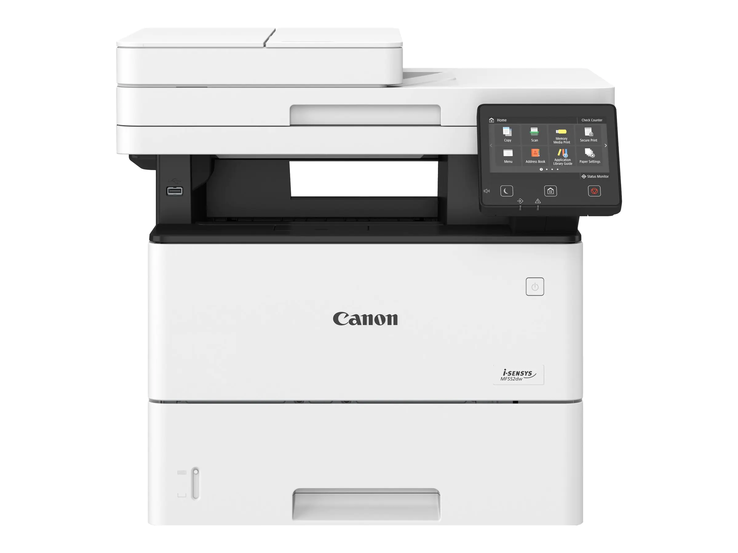 Canon i-SENSYS MF552dw - Multifunktionsdrucker - s/w - Laser - A4 (210 x 297 mm), Legal (216 x 356 mm) (Original) - A4/Legal (Medien) - bis zu 43 Seiten/Min. (Kopieren) - bis zu 43 Seiten/Min. (Drucken) - 650 Blatt - USB 2.0, Gigabit LAN, Wi-Fi(n), USB-Ho