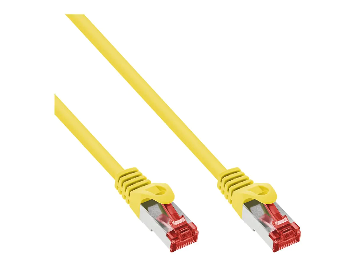 InLine - Patch-Kabel - RJ-45 (M) zu RJ-45 (M) - 2 m - SFTP, PiMF - CAT 6 - ohne Haken, verseilt - Gelb (Packung mit 40)