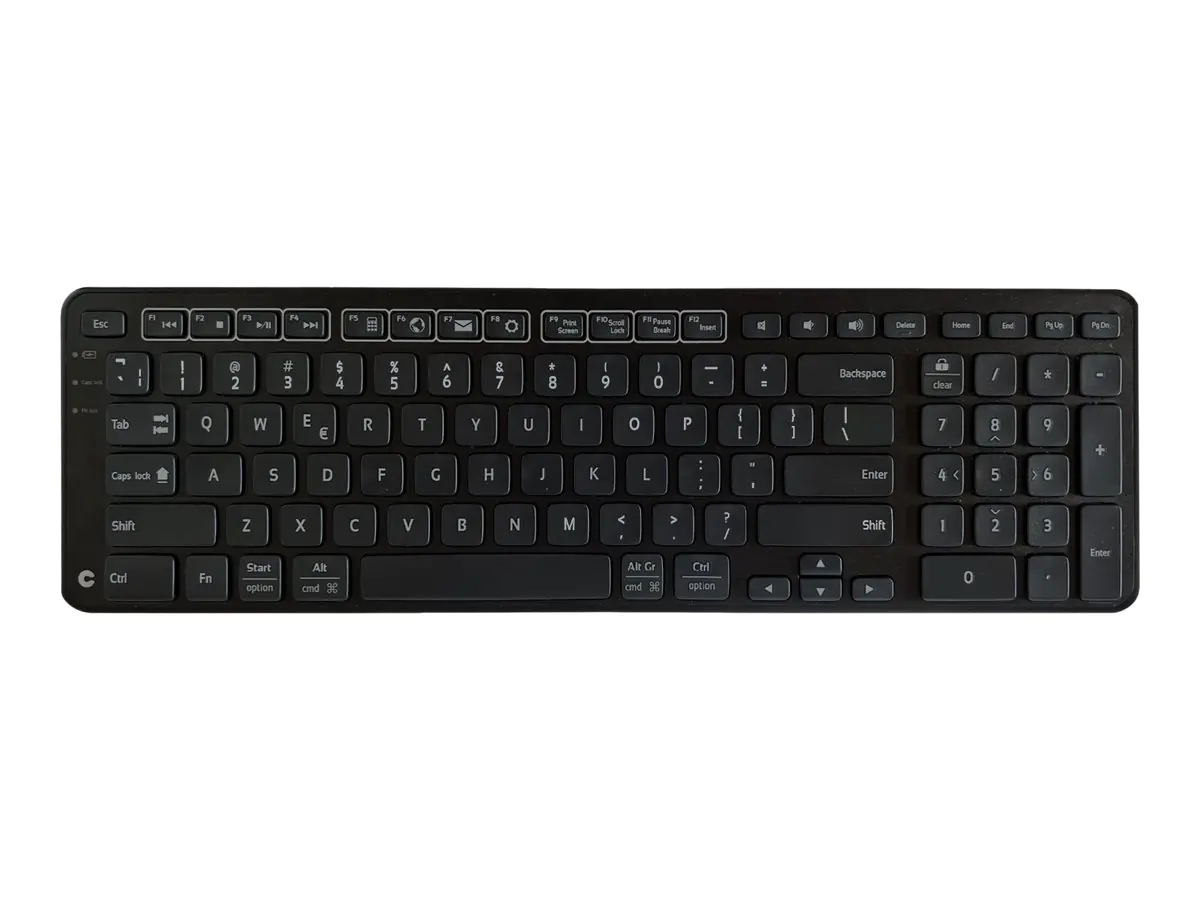 Contour Balance - Tastatur - kabellos - USB, 2.4 GHz - USA - Schwarz
