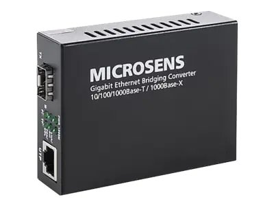 Microsens Gigabit Ethernet PoE Bridge - Medienkonverter - GigE - 10Base-T, 100Base-TX, 100