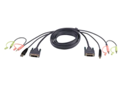 ATEN 2L-7D05U - Video- / USB- / Audio-Kabel - USB, mini-phone stereo 3.5 mm, DVI-D (M) zu mini-phone stereo 3.5 mm, USB Typ B, DVI-D (M) - 5 m