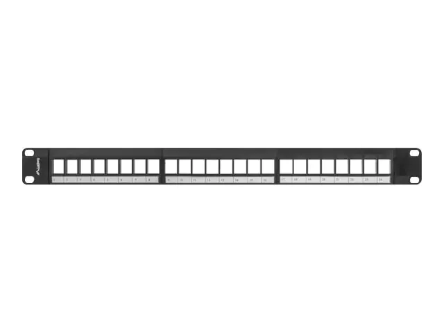 Lanberg PPKS-1024-B - Patchpanel (Blindblech) - Rack montierbar - Schwarz - 1U - 48.3 cm (19")