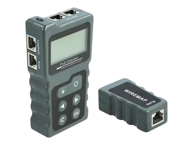 Delock LCD Cable Tester RJ45 / PoE / DC - Netzwerktester-Set
