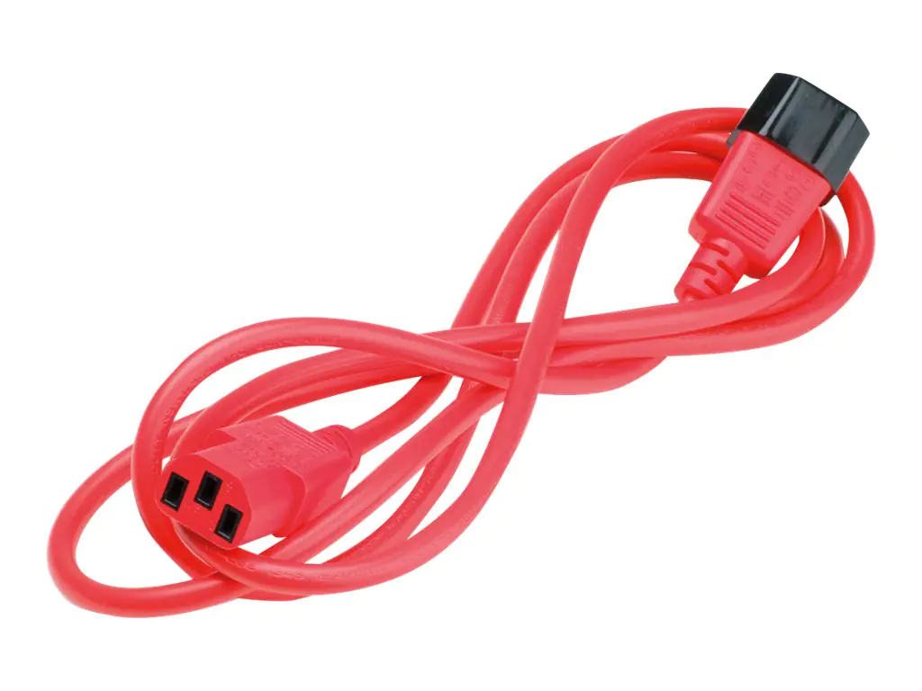 Roline Monitor Power Cable - Spannungsversorgungs-Verlängerungskabel - power IEC 60320 C13 zu IEC 60320 C14 - Wechselstrom 250 V - 10 A - 80 cm - Rot