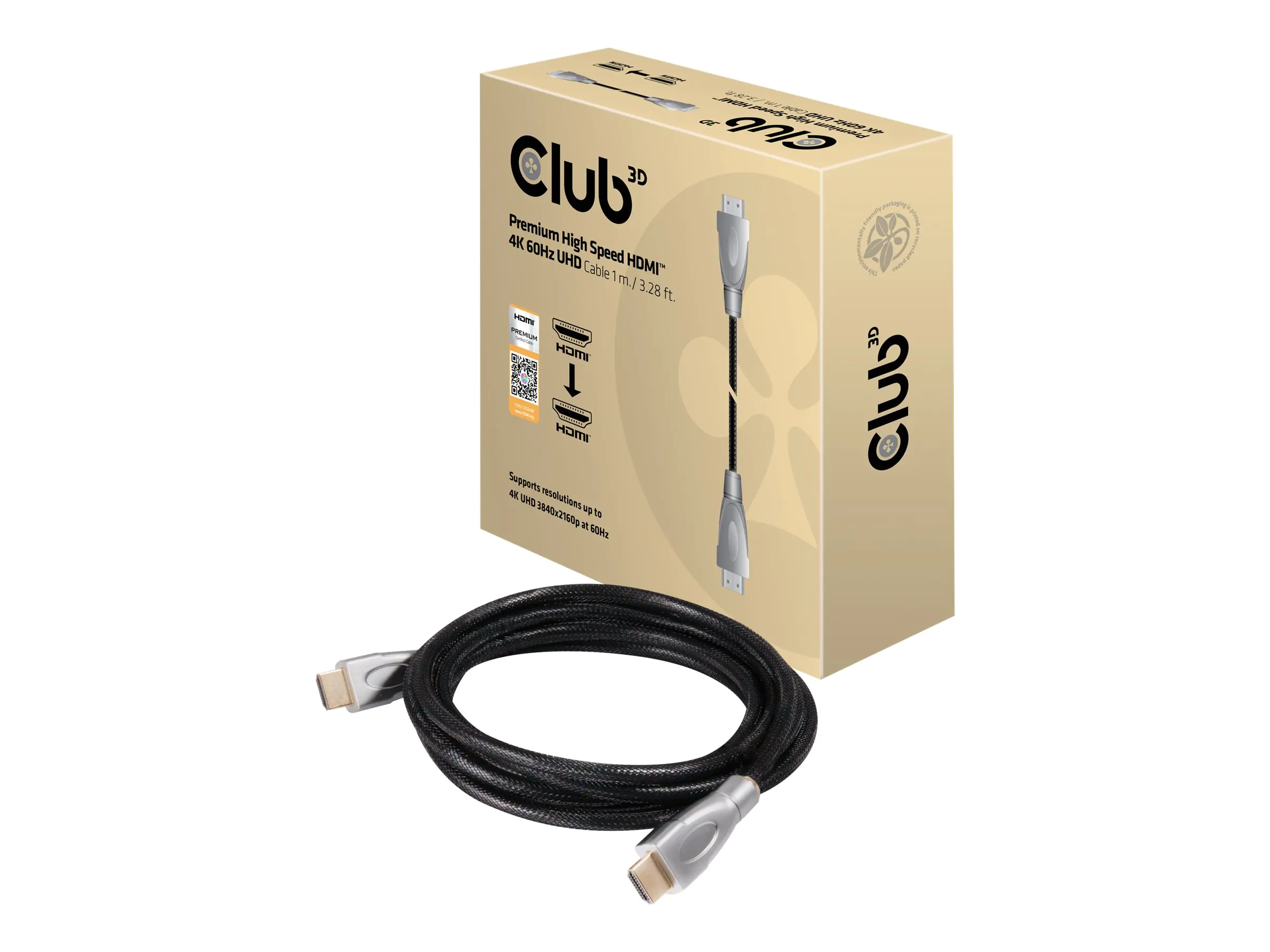 Club 3D CAC-1311 - HDMI-Kabel - HDMI (M) bis HDMI (M) - 1 m - 4K Unterstützung