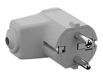 Bachmann - Netzanschluss - 2-polig (S) gewinkelt - 250 V - 16 A - Grau
