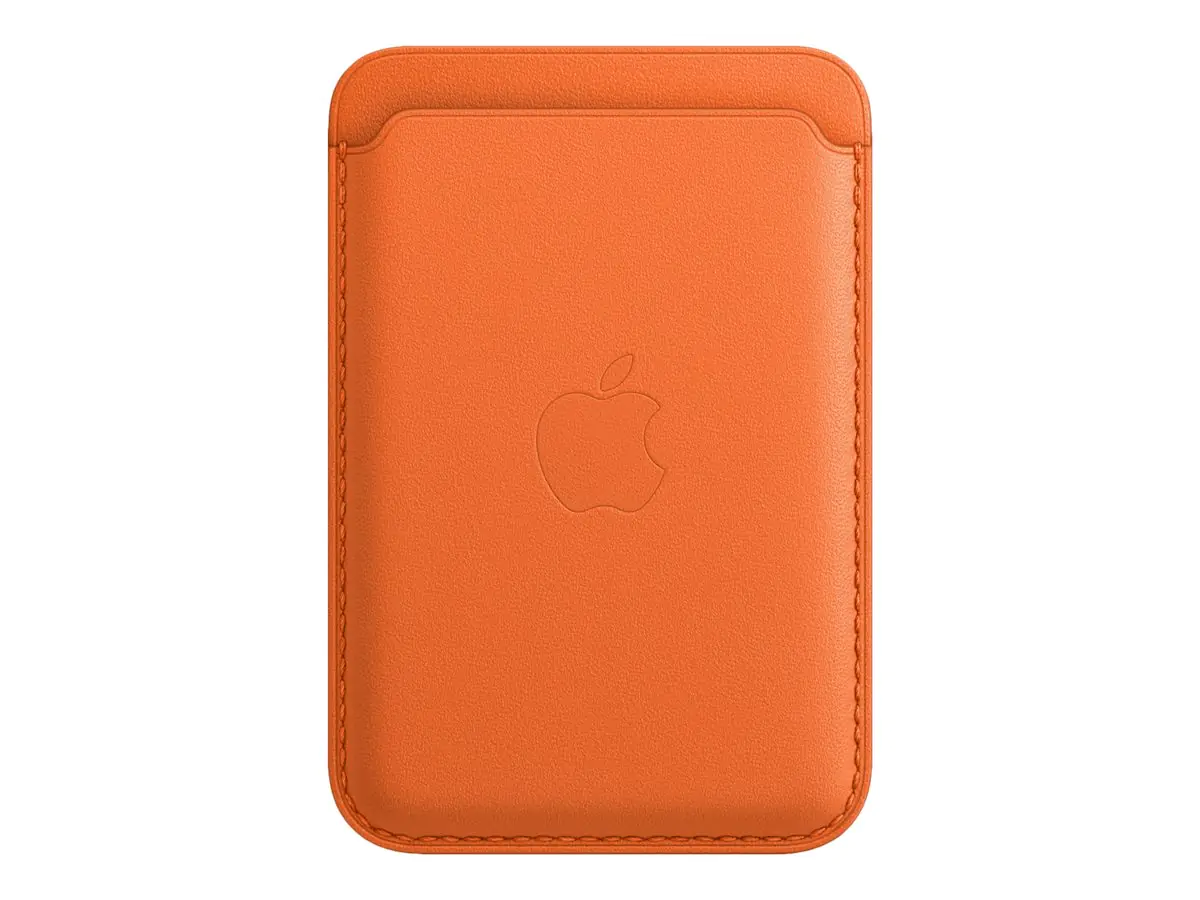Apple - Tasche für Mobiltelefon / Kreditkarte - mit MagSafe - Leder - orange - für iPhone 12, 13, 14