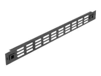 Delock Rackpaneel - mit Lüftungsschlitzen - Schwarz - 1U - 48.2 cm (19")