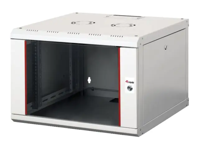 Equip Pro Mount - Schrank Netzwerkschrank - 600x600 mm, mit Glastür, abnehmbare und abschließbare Paneele, montiert - geeignet für Wandmontage - RAL 7035, Hellgrau - 7U - 48.3 cm (19") EPM-07-6060-G-CBAA