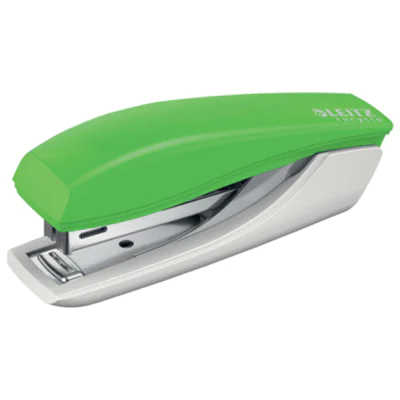 Leitz Heftgerät NeXXt Recycle Mini No. 10 fest/lösbar/nageln 10 Bl. (80 g/m²) Metall/Kunststoff (Kunststoff, 81 % recycelt) grün